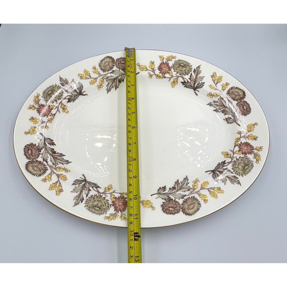 Vintage Wedgwood Lichfield 15 in Serving Platter English Bone China Floral - Picture 4 of 6